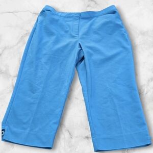 Ruby Rd. Petite Vibrant Blue Casual Capris (SIZE:16P)